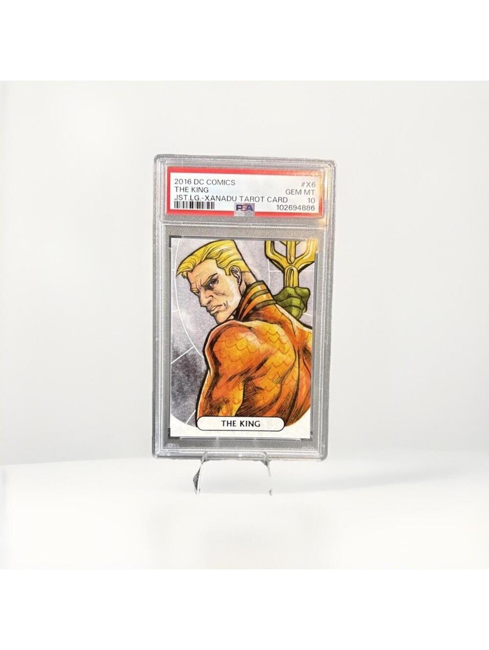 2016 Cryptozoic DC Justice League Tarot The King Flash PSA 10